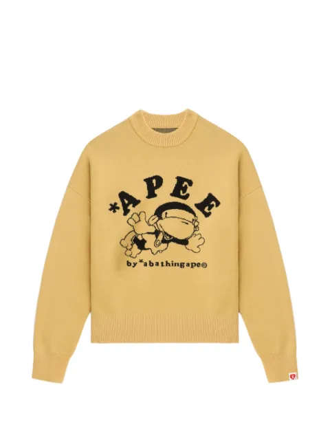 APEE™ by *A BATHING APE® graphic sweater Yellow 00CKNL702318L
