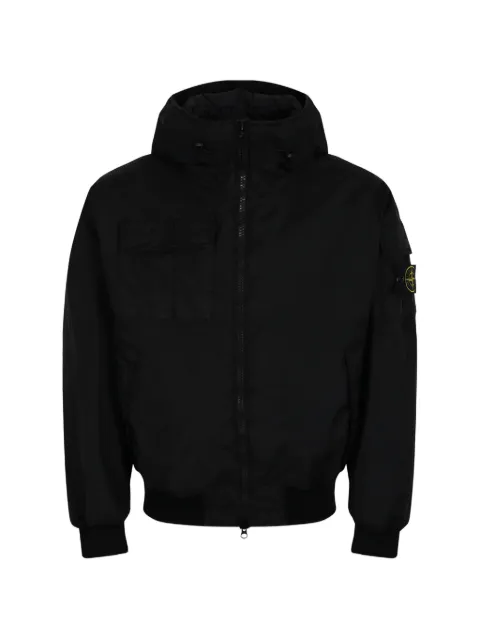 Stone Island Compass-badge hooded jacket Black L1S154100005S0A21