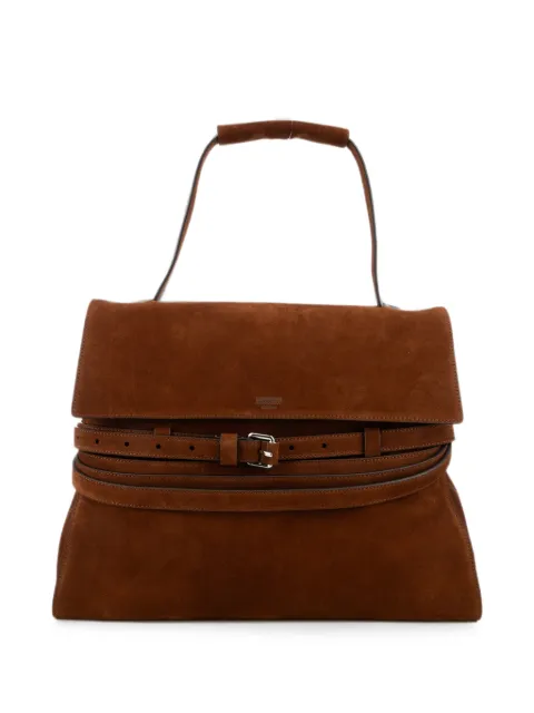Moschino buckle-detail suede tote bag Brown MC4225PP1O261MOOF0