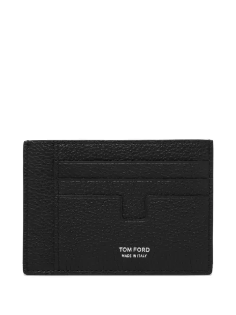TOM FORD logo-print leather cardholder Black Y0397LCL158SNAA