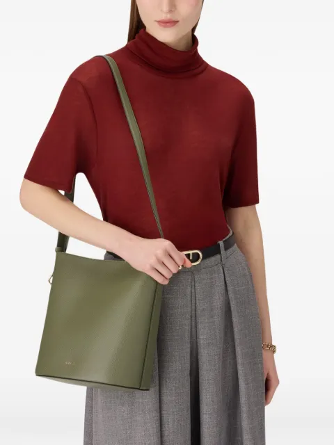 Furla small Roxie leather charm tote bag Green WB01875ARE0001007