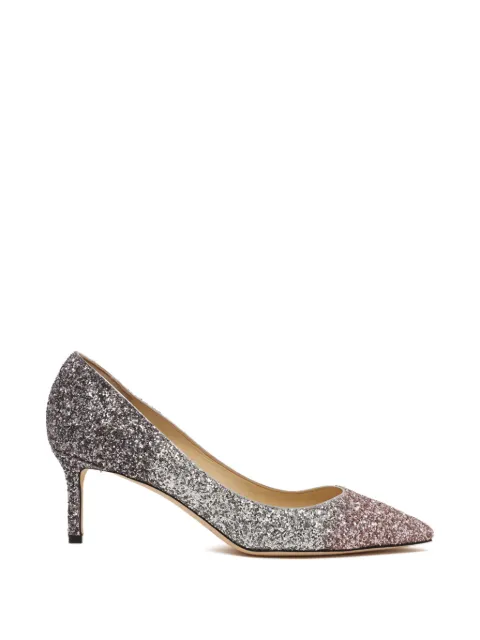Jimmy Choo 60mm Rommy heeled pumps Silver J000130932VNBBALLETPINKSILVERANTHRACI