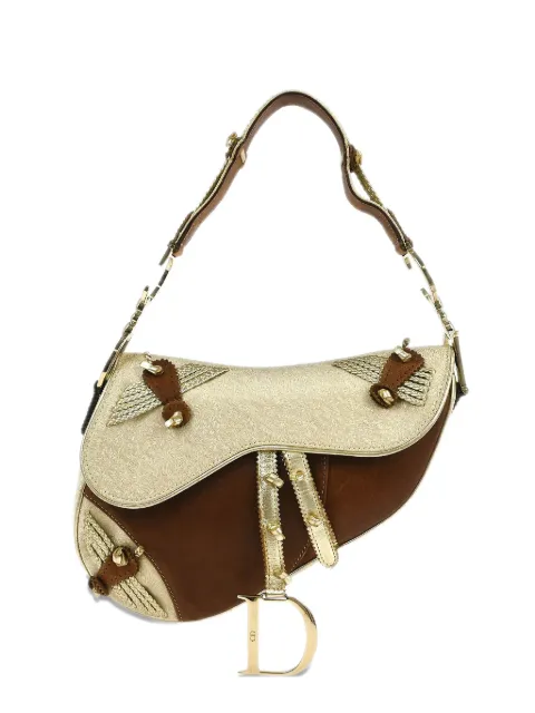 Christian Dior Pre-Owned 2003 charm-detail shoulder bag Gold 134837