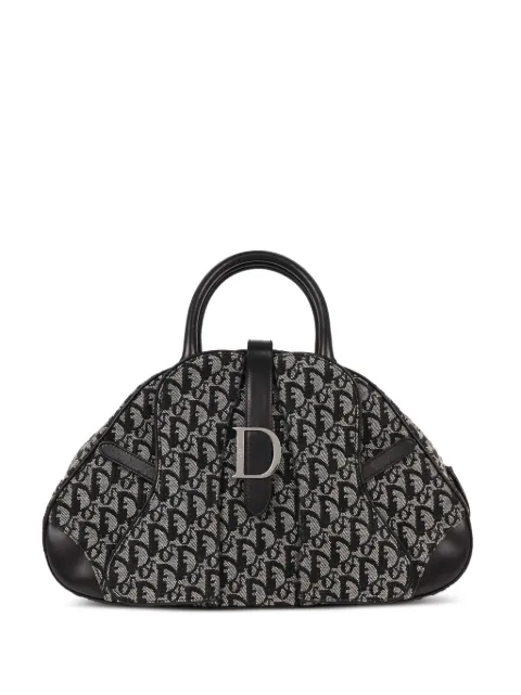 Christian Dior Pre-Owned 2002 saddle trotter tote bag Black 196340