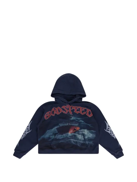 GODSPEED graphic-print hoodie Blue GDSMHDS0007