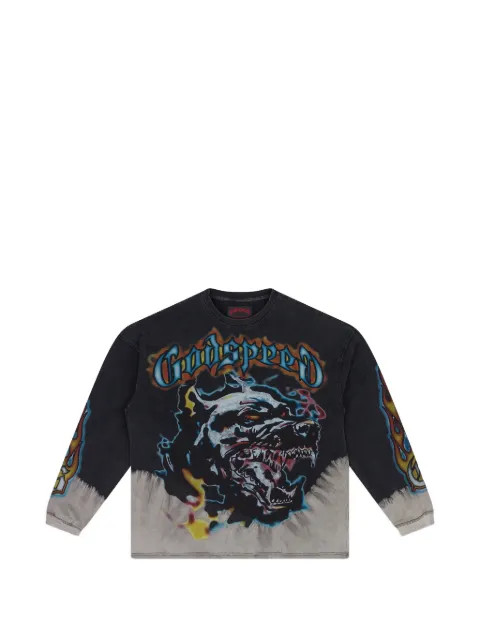 GODSPEED graphic-print T-shirt Black GDSMTPS0036