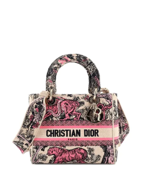 Christian Dior Pre-Owned Lady D-Lite Bag Embroidered Raffia Medium satchel Neutrals 9F2UYV0WSQEWGUPZ