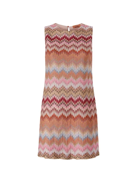 Missoni zigzag-pattern sleeveless mini dress Orange DS26SG2ABR014T