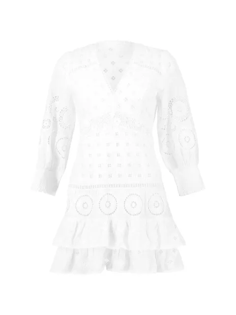 Temptation Positano Mala ruffled eyelet dress White MALAWHITE