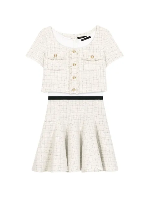 Maje tweed-effect shirt Neutrals MFPRO04612