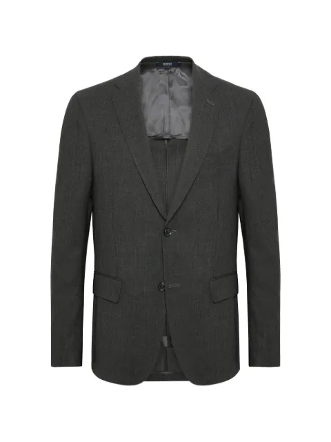 Boggi Milano flap-pocket wool blazer Grey BO24C005302