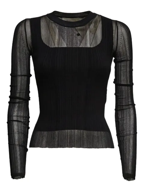 Sportmax long-sleeve ribbed knitwear Black 2612361071600