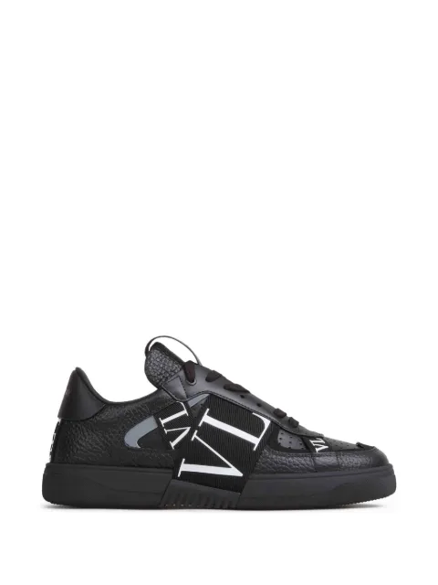 Valentino Garavani low-top calfskin VL7N sneakers with bands Black YS0C58WRQ