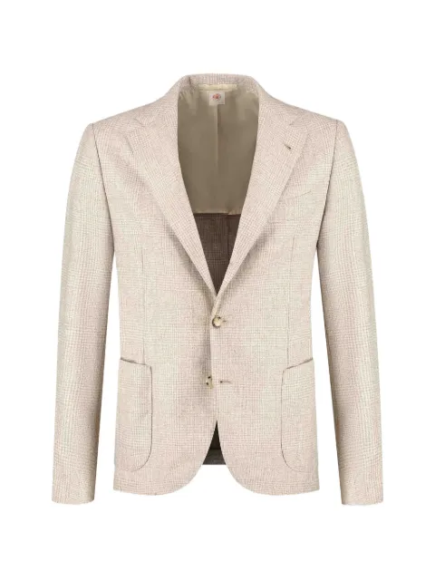 Luigi Borrelli check-print blazer Neutrals G279207