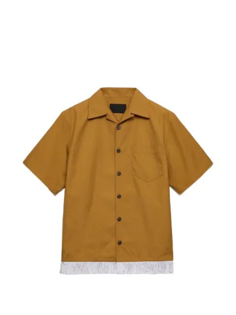 Prada fringe pocket bowling shirt Yellow UCS547SOOO18T2