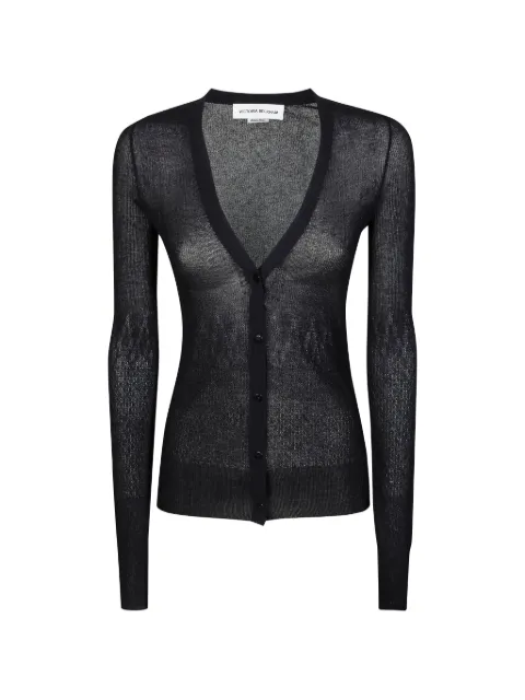 Victoria Beckham ribbed cardigan Black 1126KTP006999A
