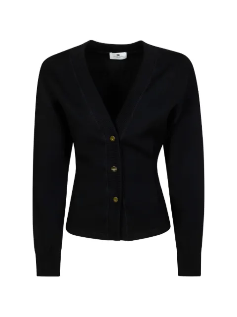 Elisabetta Franchi knit cardigan with logo Black MK69Q61E2