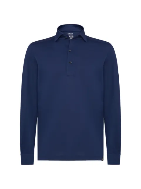 Boggi Milano bowling-collar polo shirt Blue BO23C001003