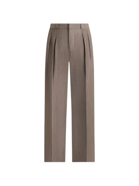 Manière De Voir Julie pinstripe tailored trousers Brown WMN3890