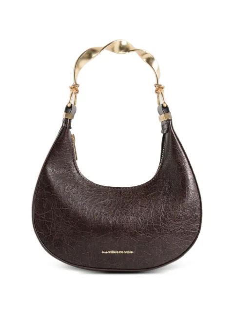 Manière De Voir Sadie sculpted leather crescent bag Brown ACC1374