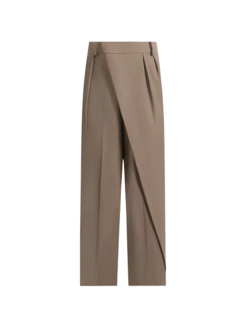 Manière De Voir Colette tailored wrap pleat trousers Brown WMN4319