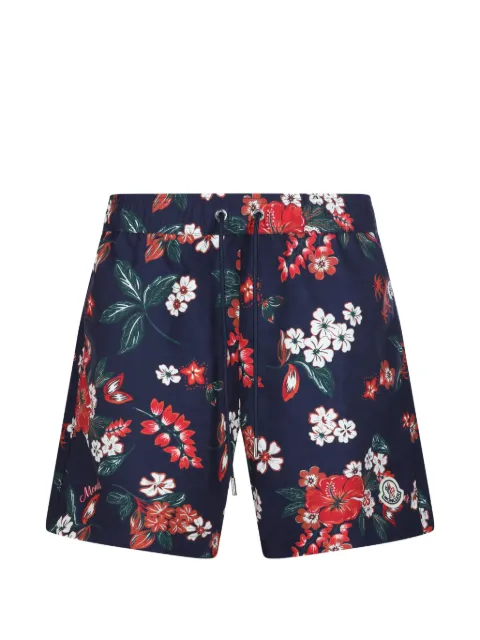 Moncler floral-print swim shorts Blue L10912C000015999K