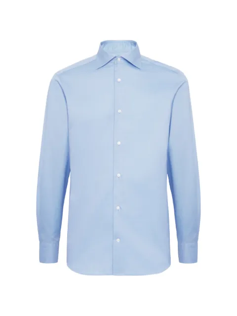 Boggi Milano twill windsor-collar shirt Blue BO24C005102
