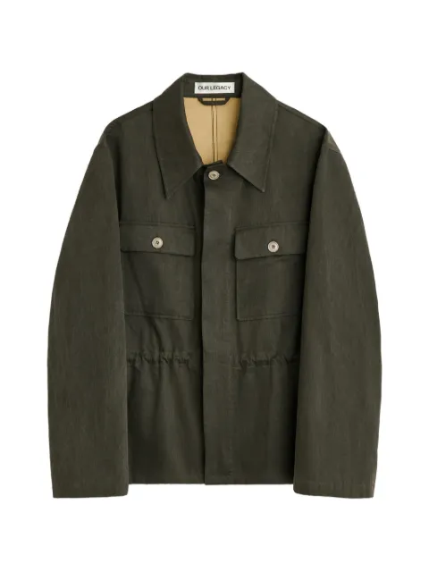 OUR LEGACY coated pocket jacket Green M2261UAM