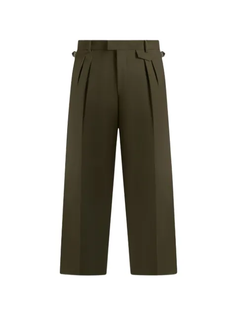 Manière De Voir Pierre relaxed fit pleated tailored trousers Green MAN3560
