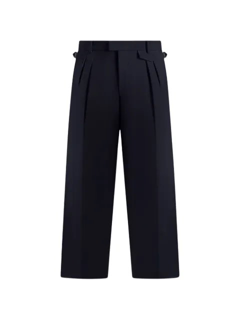 Manière De Voir Pierre relaxed fit pleated tailored trousers Blue MAN3560