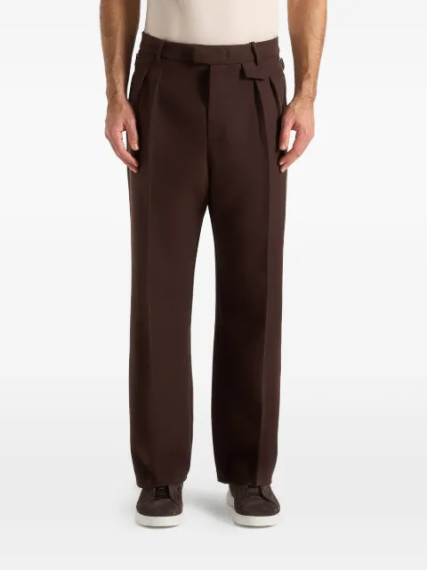 Manière De Voir Pierre twin pleated tailored pants Brown MAN3560