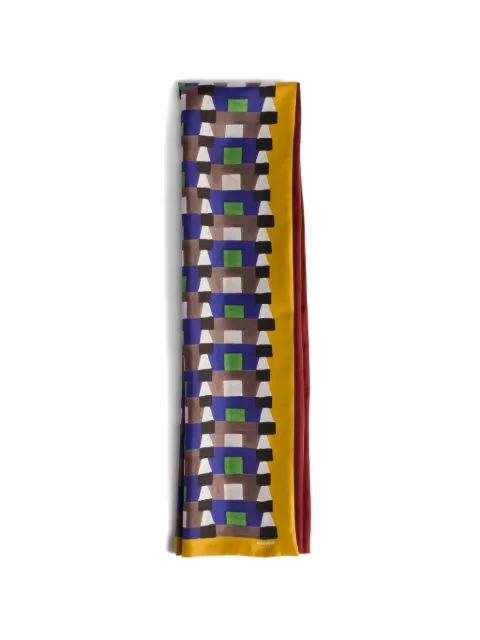 Miu Miu printed silk scarf Blue 5FF0652IG3
