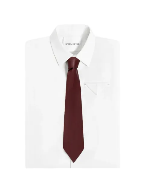 Manière De Voir ash leather tie Red ACC1399