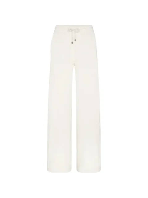 Juvia Elenia fleece pleated wide-leg trousers Neutrals 83025022