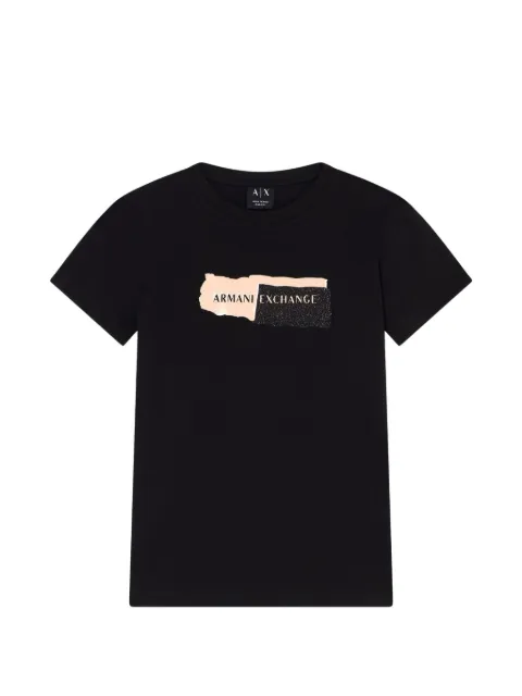 Armani Exchange logo-print cotton T-shirt Black XW001804AF10356