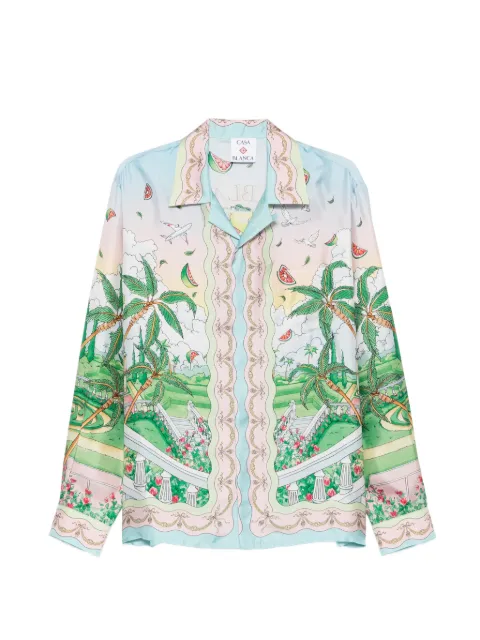 Casablanca Ladurée tree-print shirt Neutrals UPF26SH00601