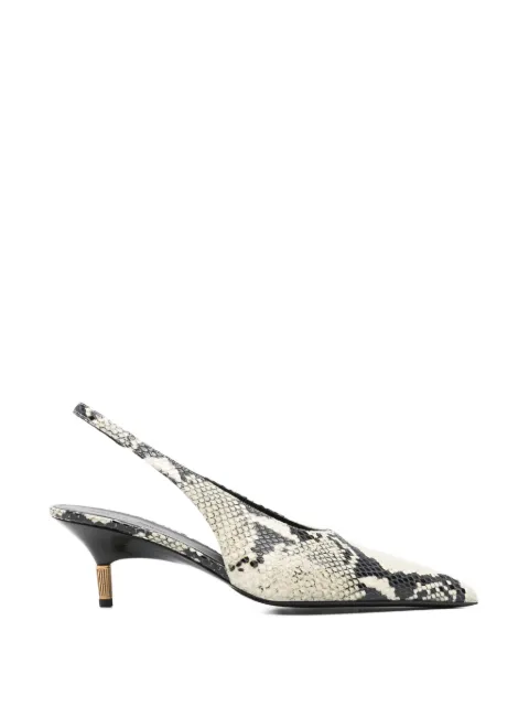 KHAITE Bella python-embossed leather pumps Neutrals F2049803