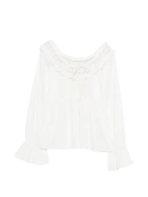 Posse Danielle lace-trim blouse Neutrals PS1870