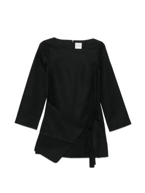 Posse Yvette wrap mini dress Black PS1841BLK