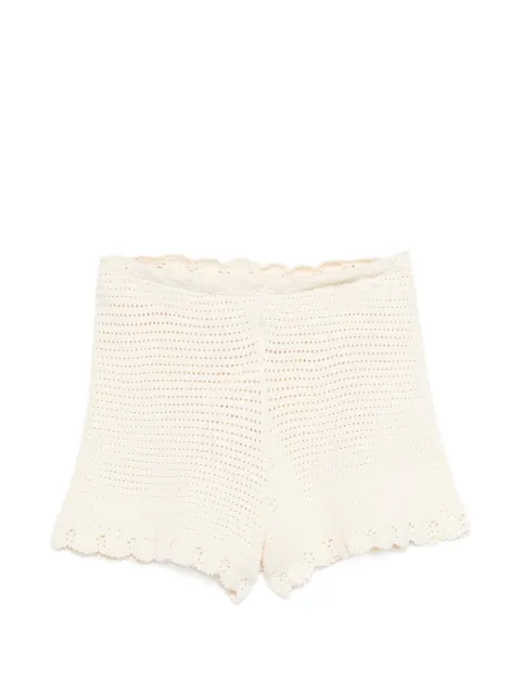Posse Dylan crocheted mini shorts Neutrals PS1909PRL