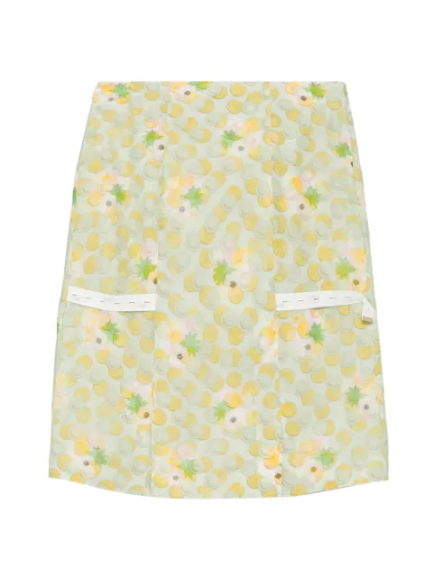 FENDI floral-print pocket midi skirt Green FQ7721AW9S