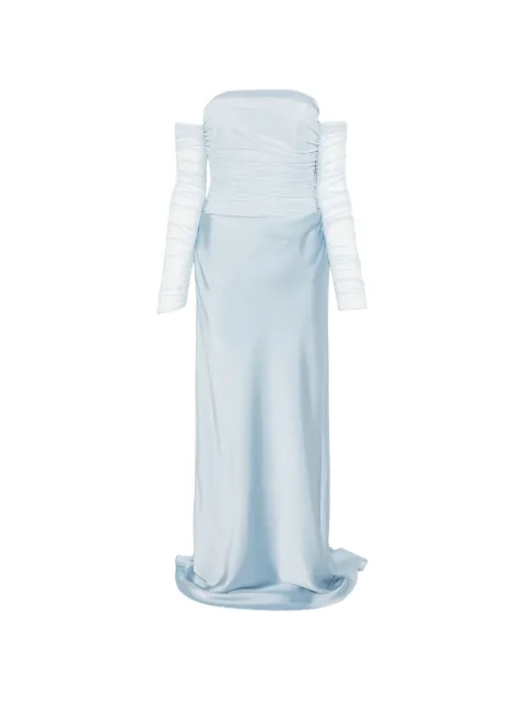 ROTATE BIRGER CHRISTENSEN ruched maxi dress Blue 1155832000