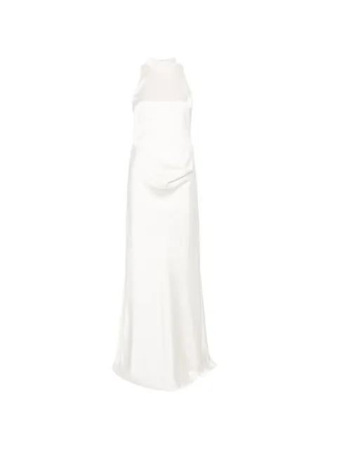 ROTATE BIRGER CHRISTENSEN high-neck maxi dress Neutrals 115786857