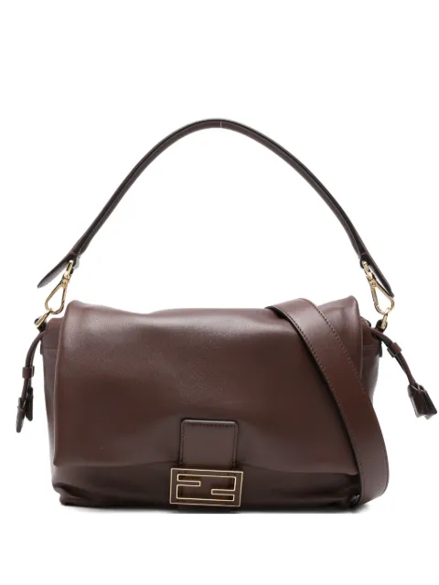 FENDI medium Mamma Baguette leather tote bag Brown 8BR833AQ0D