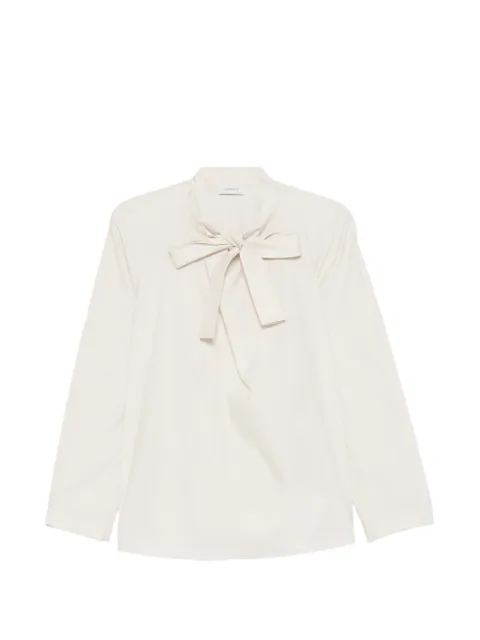 LEMAIRE Ascot blouse in washed cotton silk Neutrals SH1218LF1500