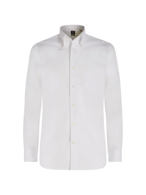 Boggi Milano long-sleeve pinpoint shirt White BO24C004301