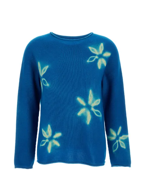 Suzusan Suzusan floral-print sweater Blue 3092K2222880