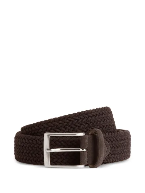 Boggi Milano woven-suede belt Brown BO24C006901