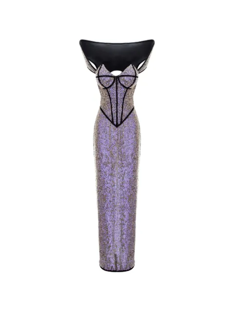 MITILIANE COUTURE sequins maxi dress Purple 5213
