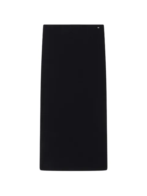 Armani Exchange logo-detail pencil maxi skirt Black XW001835AF18852